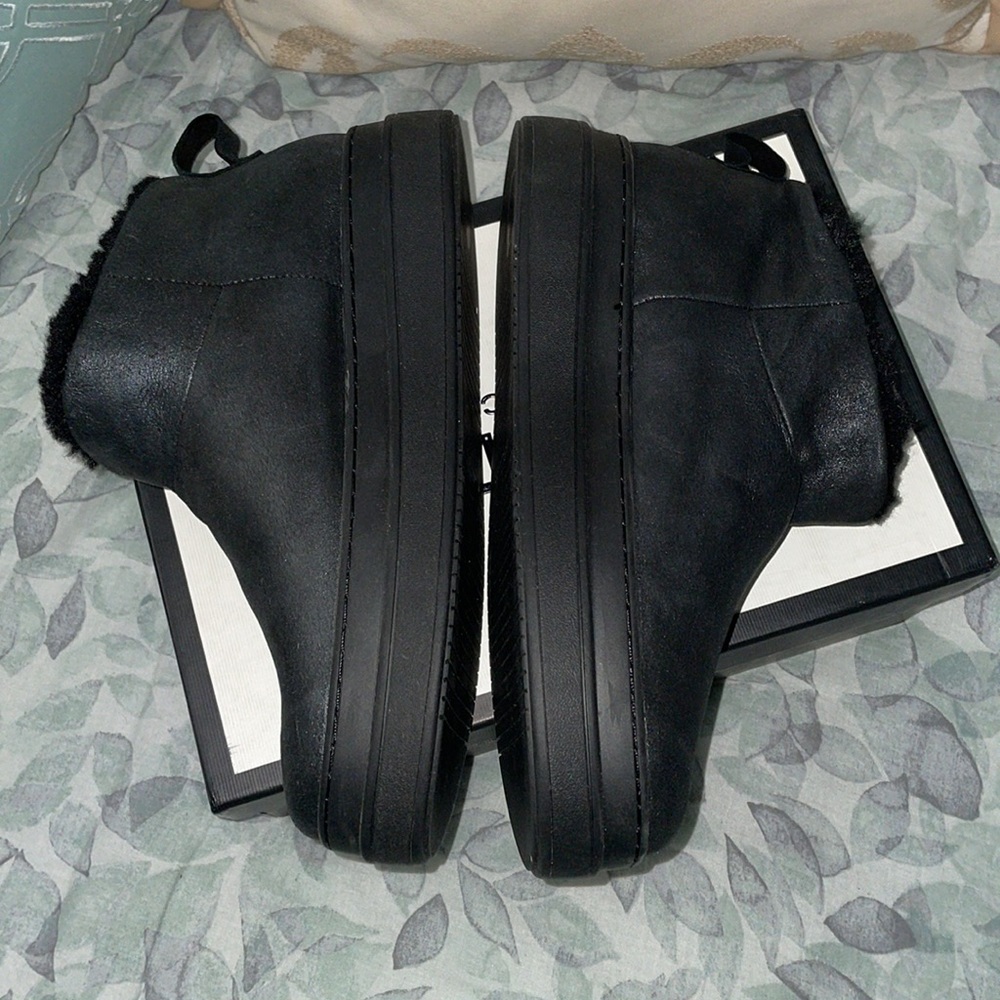 NWT J/SLIDES NIA Black Metallic Brushed Suede - Picture 9 of 12